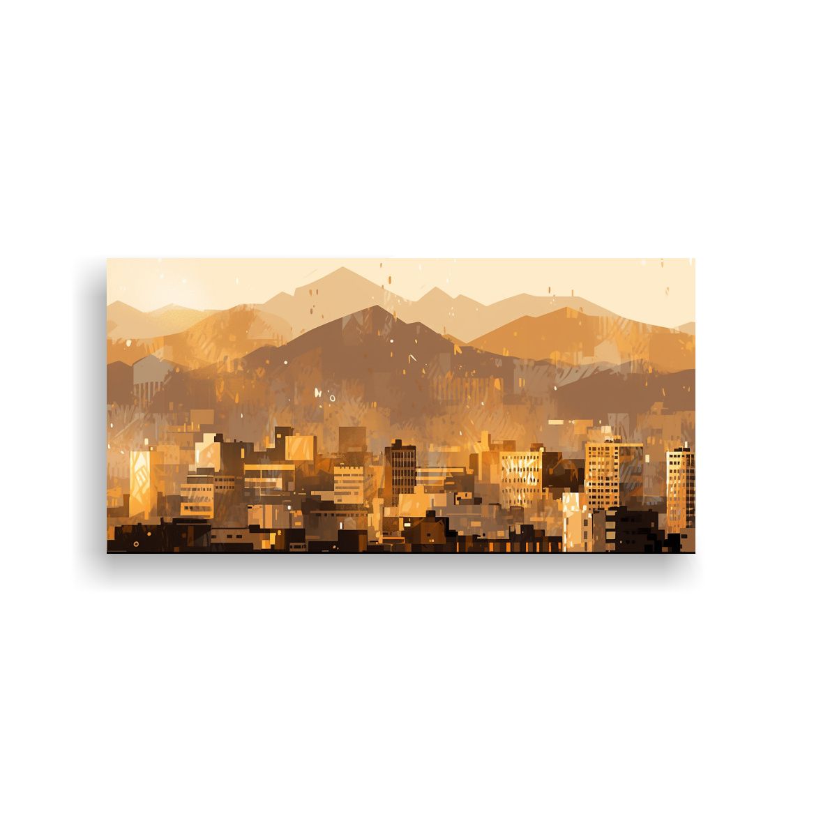 GENERICO - Cuadro Pop Art De Santiago En Chile En Tonos 100x50 Cm