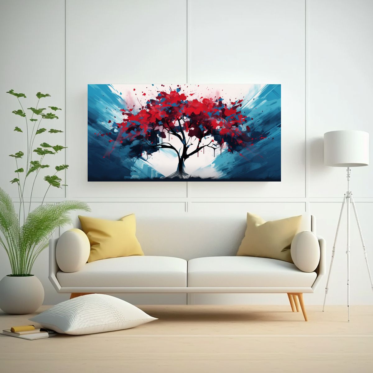 GENERICO - Cuadro Concepto Expresividad De Un Árbol 80x40 Cm