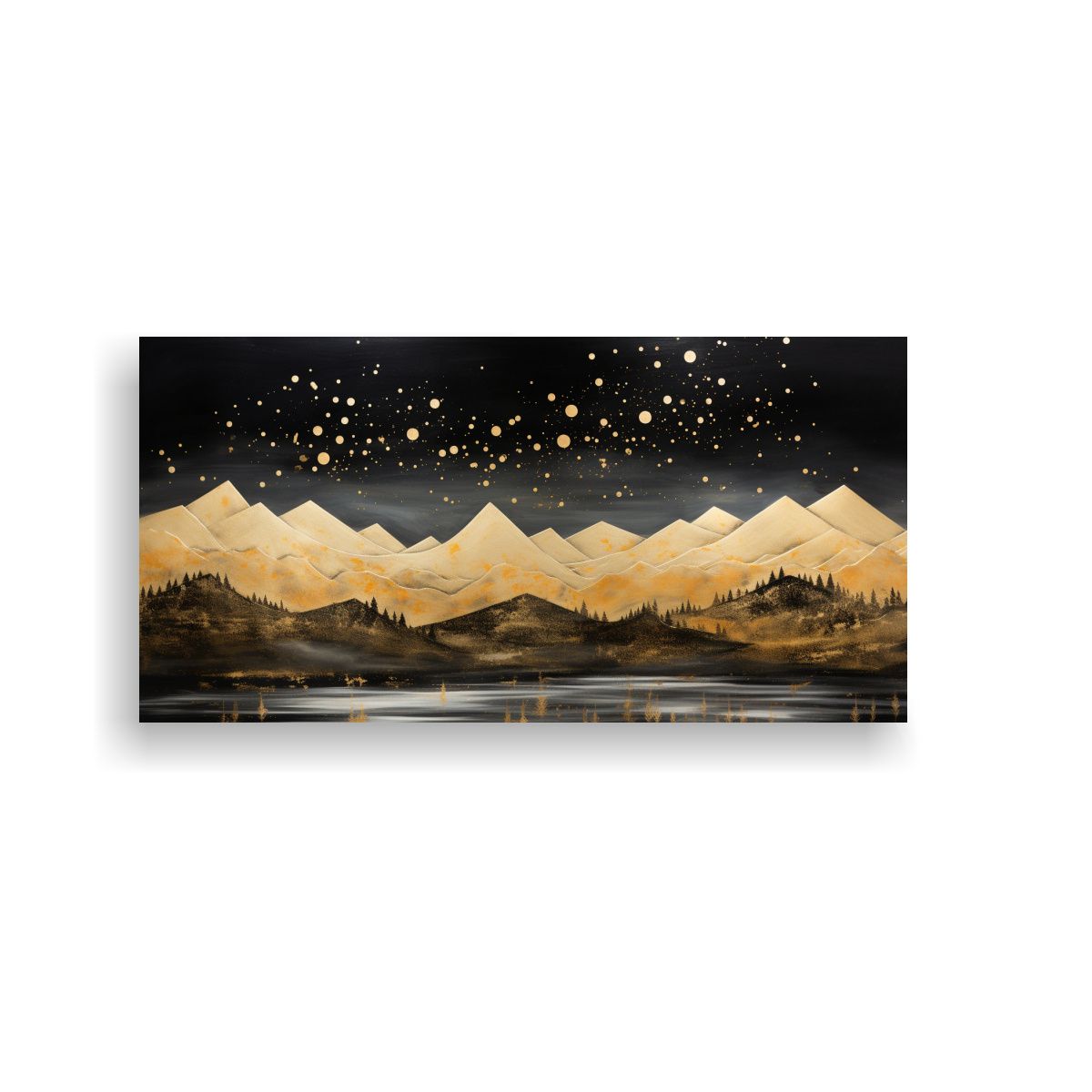 GENERICO - Cuadro Montaña Paisaje Elegante Estilo 60x30 Cm