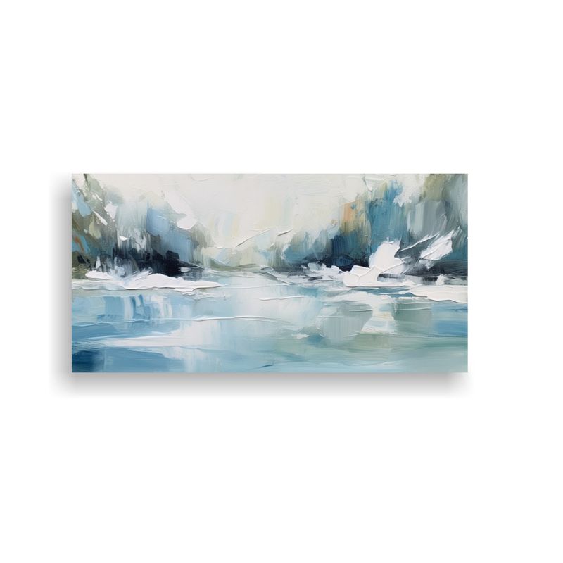 GENERICO - Pintura Abstracta En Estilo óleo Con Pinceladas 80x40 Cm