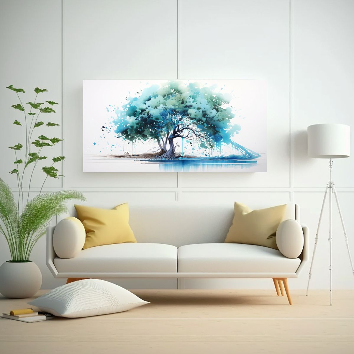 GENERICO - Pintura Abstracta Estética De Un árbol De 60x30 Cm