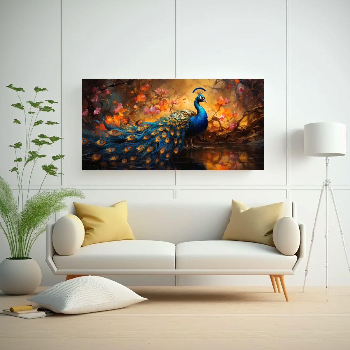 GENERICO - Lienzo Tela Diseño Estilo Pintura Estilo óleo 60x30 Cm