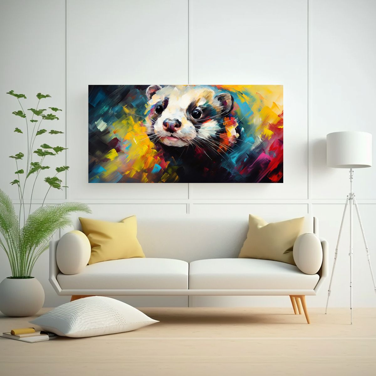 GENERICO - Pintura En Bastidor De Escena Inspiradora Con 60x30 Cm