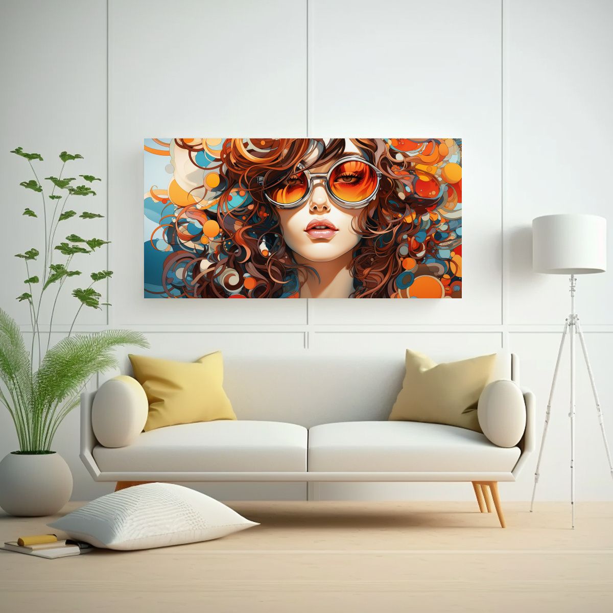 GENERICO - Cuadro Abstracto Movimiento Closeup Exótico 80x40 Cm