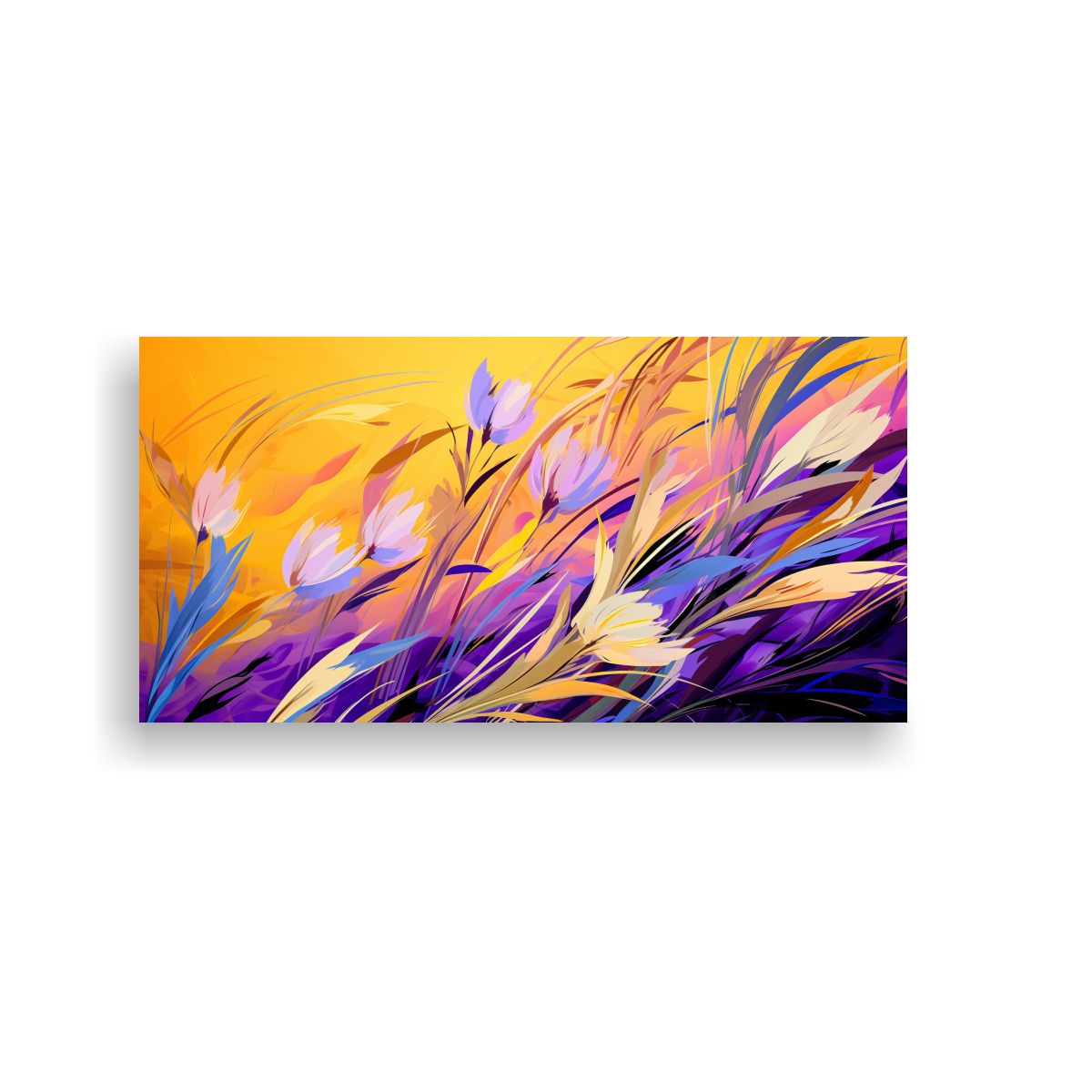 GENERICO - Cuadro Minimalista De Grano De Arroz Amarillo Y 100x50 Cm