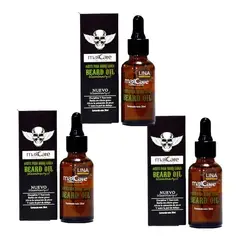 GENERICO - Pack 3 Aceites Hidratantes Para Barba Natural Max Care
