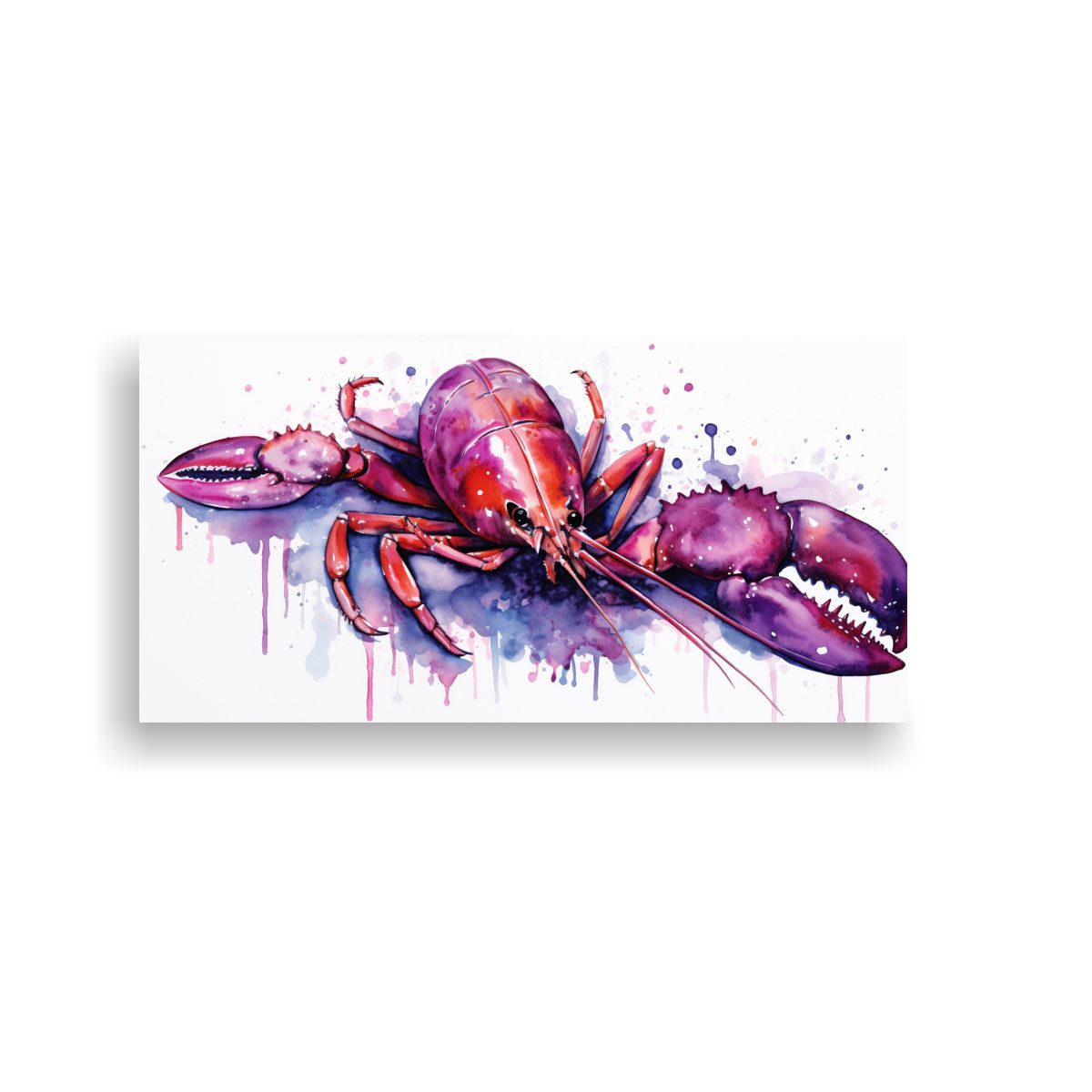GENERICO - Patron Intenso De Arte Langosta En Acuarela Y 80x40 Cm