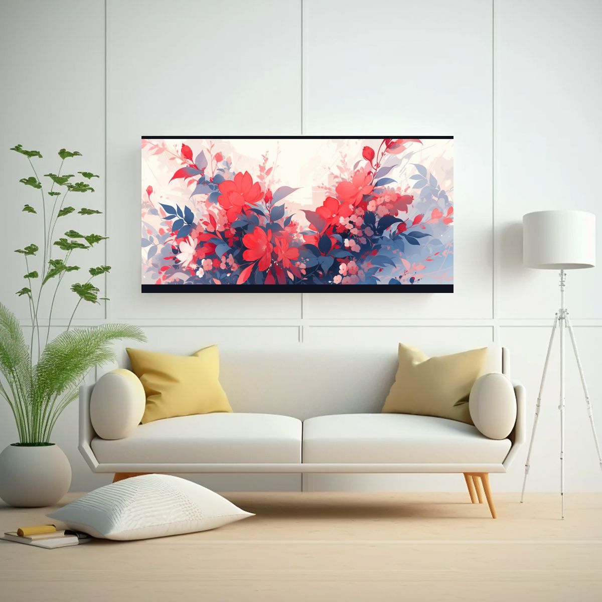 GENERICO - Cuadro Pop Art En Bastidor Forma Con Colores 60x30 Cm