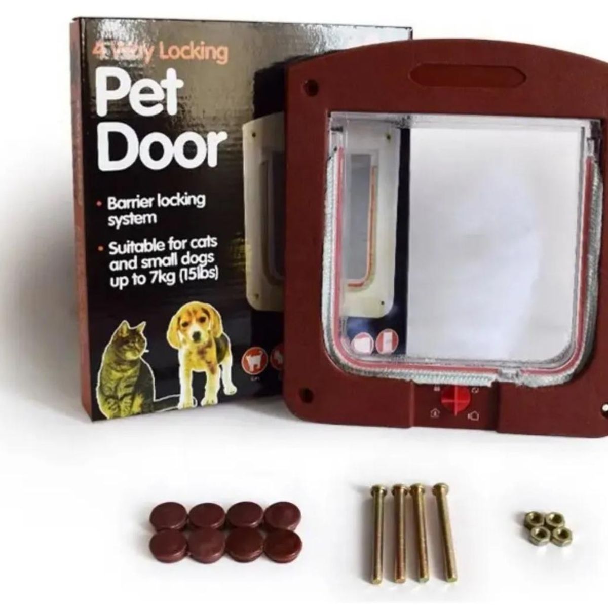 GENERICO - Puerta Para Gatos Y Perro Abatible Puerta Exterior Mascota