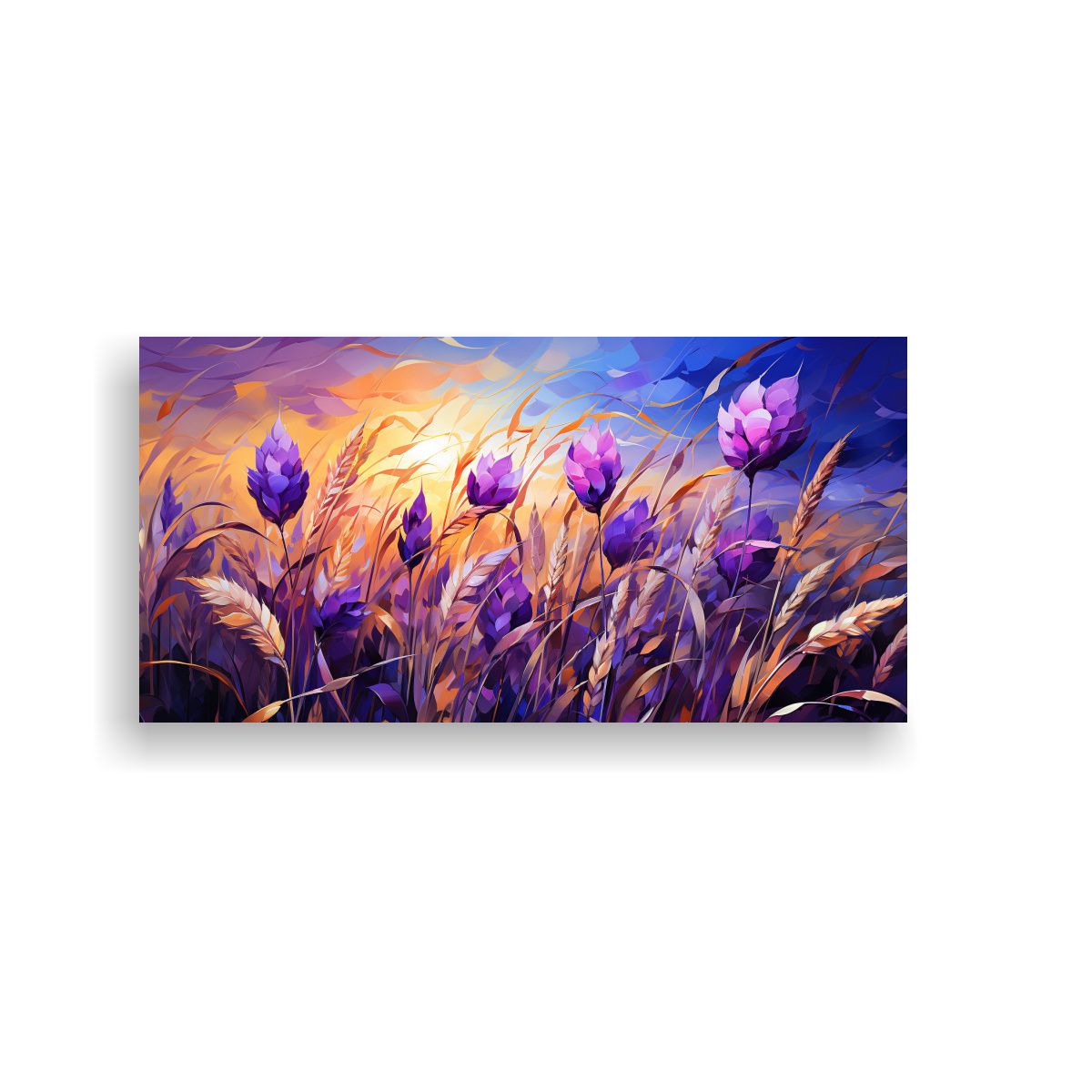 GENERICO - Cuadro Impreso Simetría Granos De Trigo En 100x50 Cm