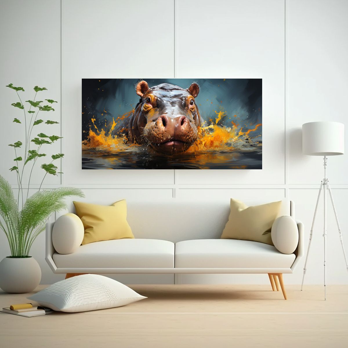 GENERICO - Cuadro En Bastidor Estilo Pintura Al Estilo Óleo 80x40 Cm