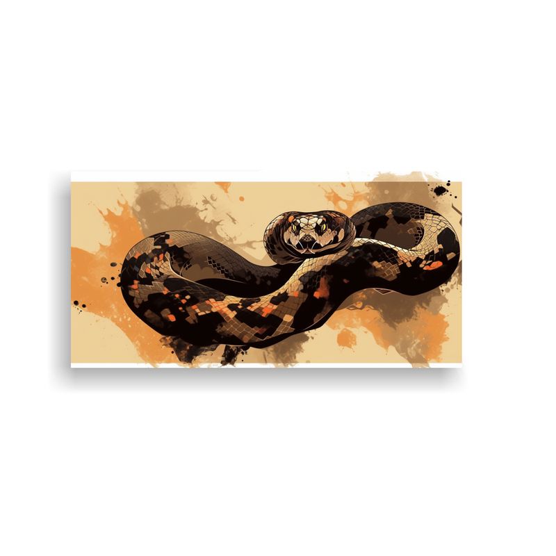 GENERICO - Pintura Decorativa Abstracta De Una Serpiente De 80x40 Cm