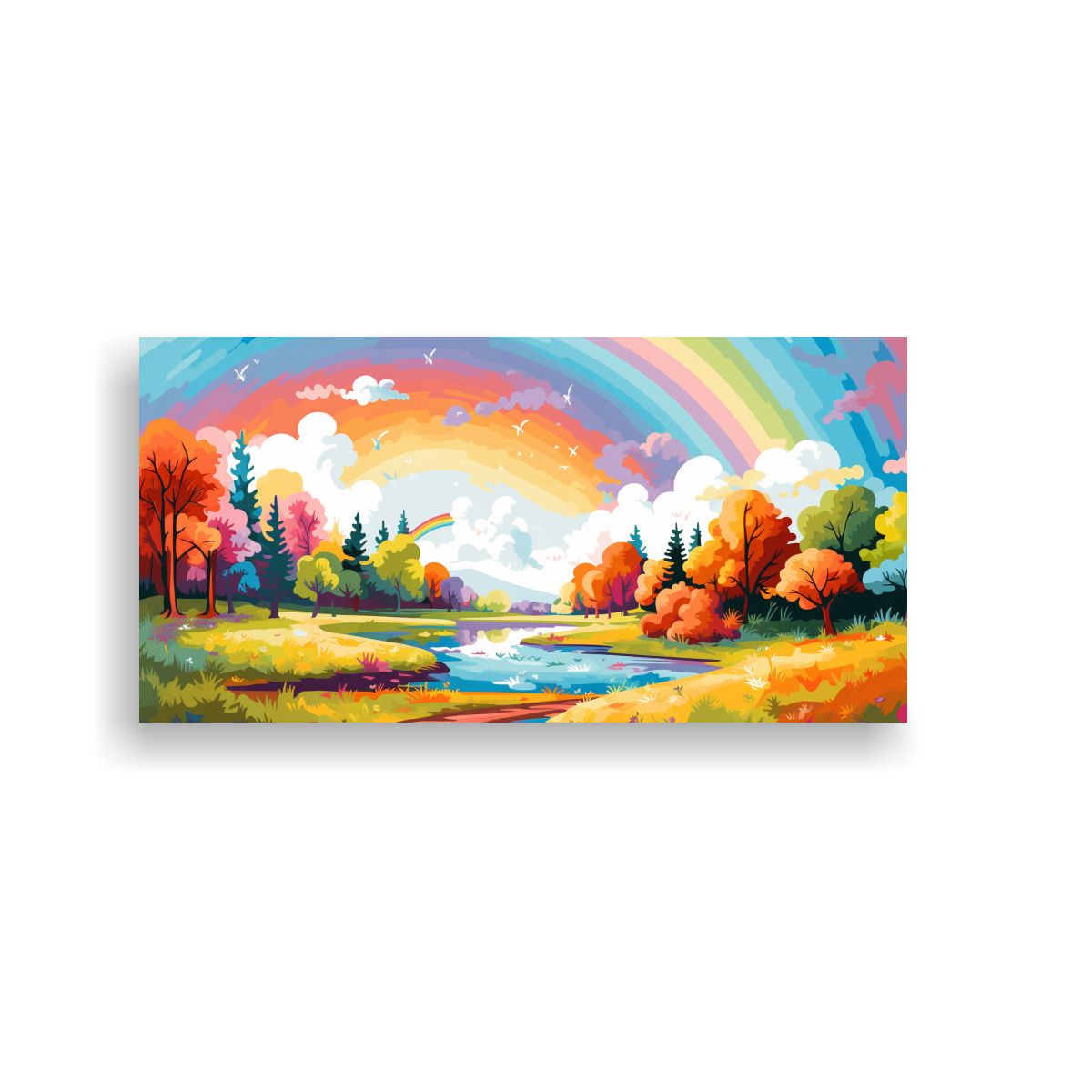 GENERICO - Cuadro Expresión Otoñal Con Colores Del 60x30 Cm