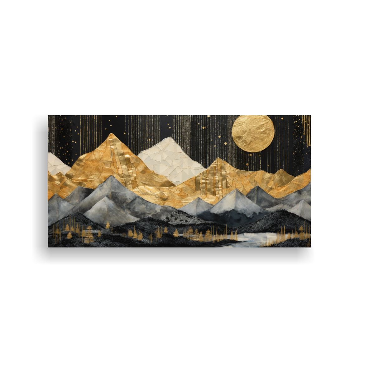 GENERICO - Pintura Inspiradora Enigmática Con Luna Y 60x30 Cm