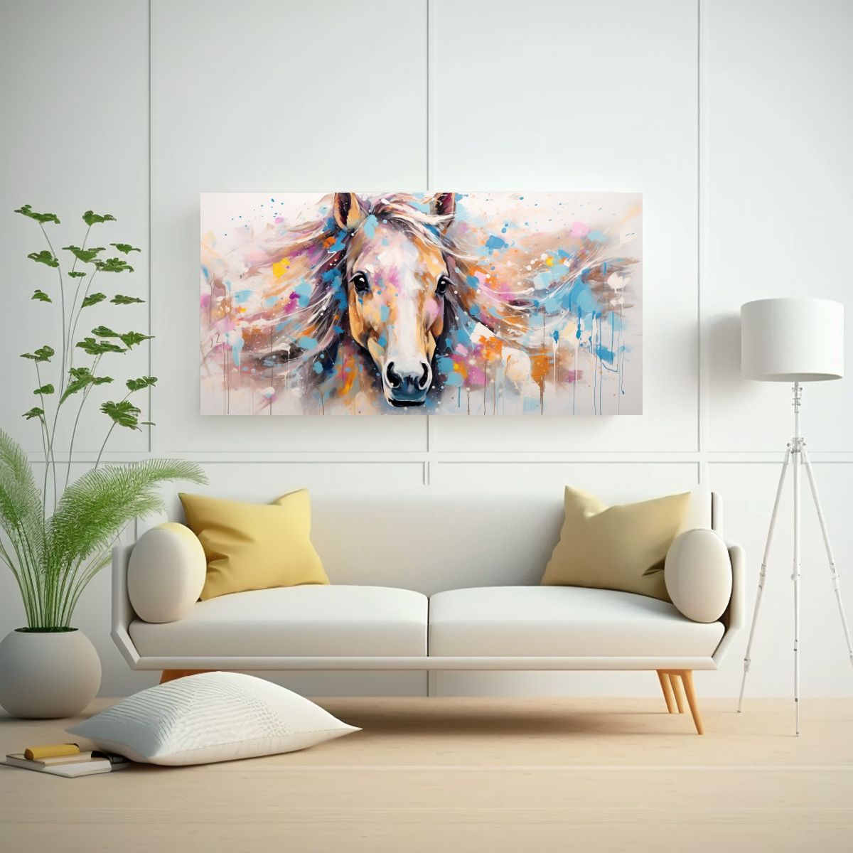 GENERICO - Pinturas Decorativas De Caballo En Miniatura En 60x30 Cm