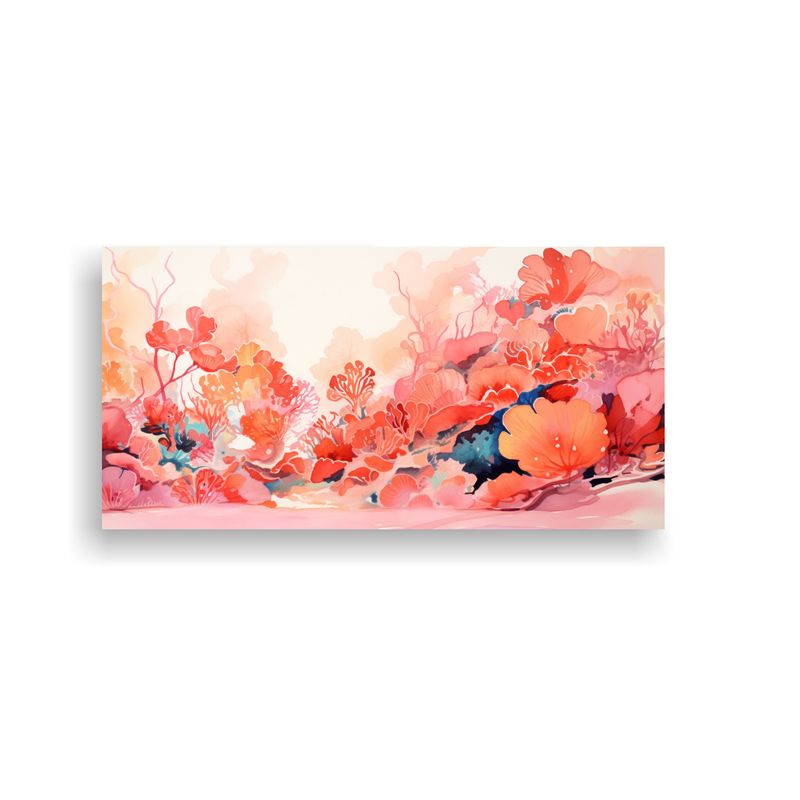 GENERICO - Cuadros Decorativos Armonía Coral Capri Y 80x40 Cm