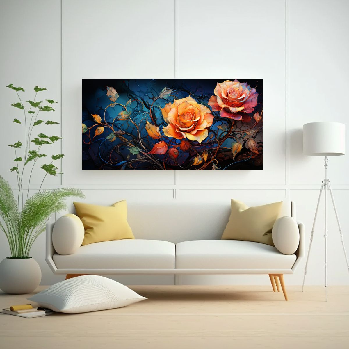 GENERICO - Pintura Decorativa Estilo Rose Van Gogh De Alta 100x50 Cm