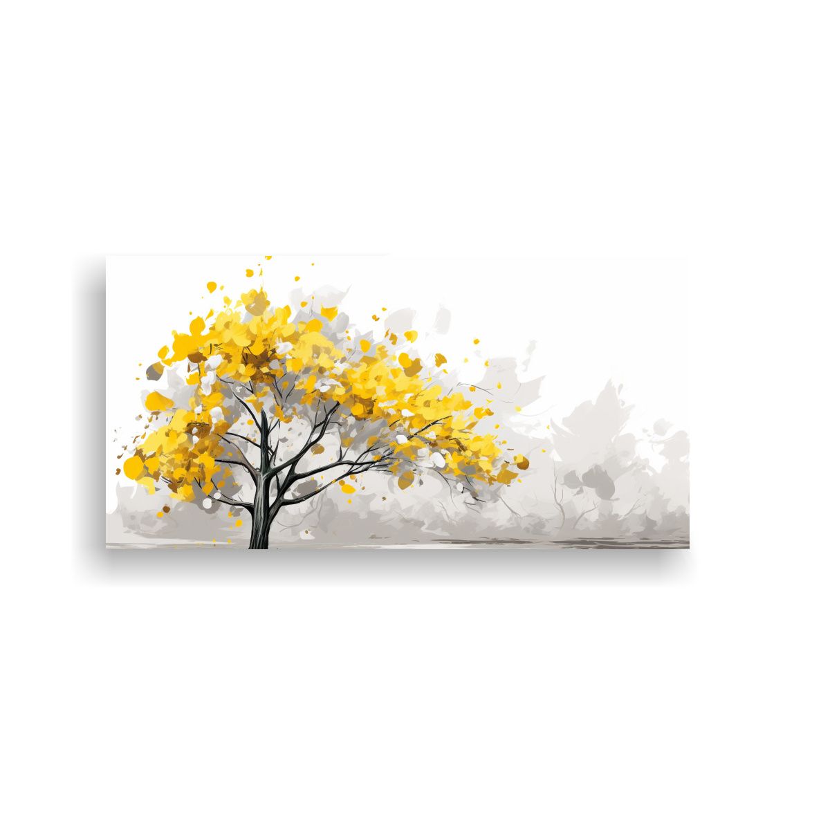 GENERICO - Pinturas Decorativas Arte Calidos Simple Árbol 80x40 Cm