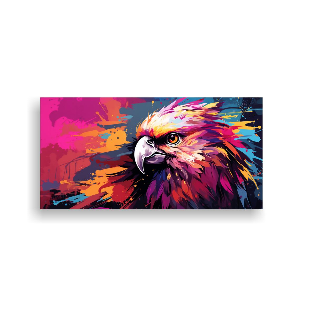 GENERICO - Pintura En Bastidor Cacatúa En Marrón Y 60x30 Cm