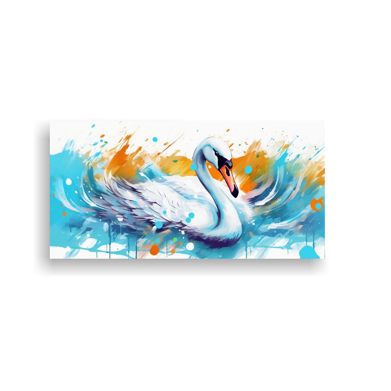 GENERICO - Pinturas Decorativas De Arte Callejero Un Cisne 60x30 Cm