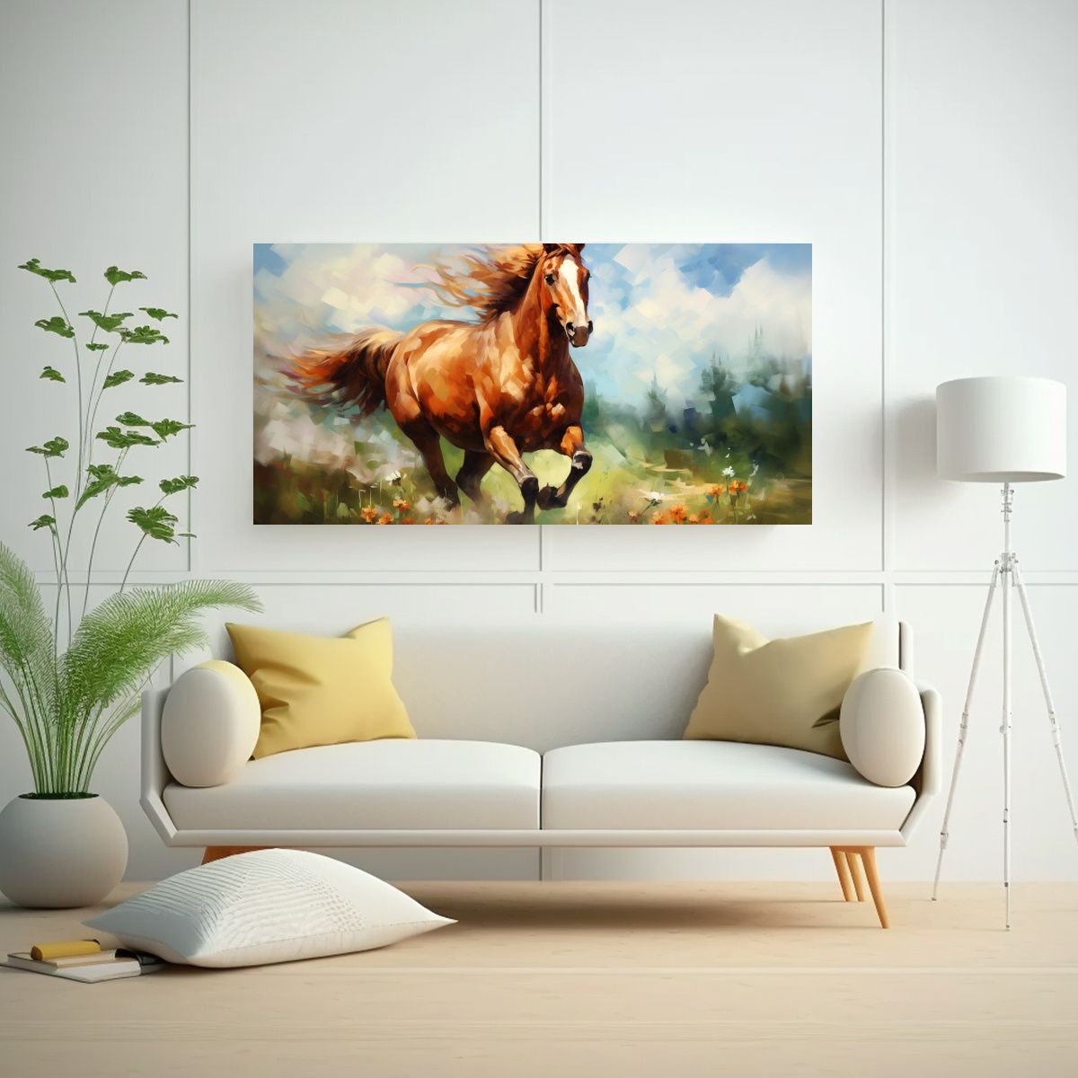 GENERICO - Pintura Al Estilo óleo De Estilo Colorido De Un 100x50 Cm