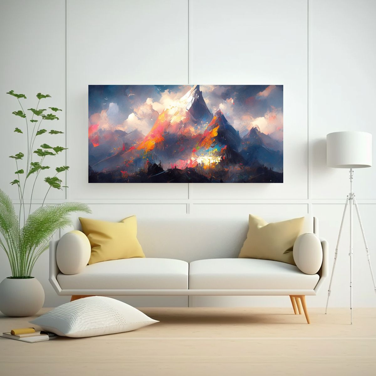 GENERICO - Paisajes Montañosos Negros Famosos Con 60x30 Cm