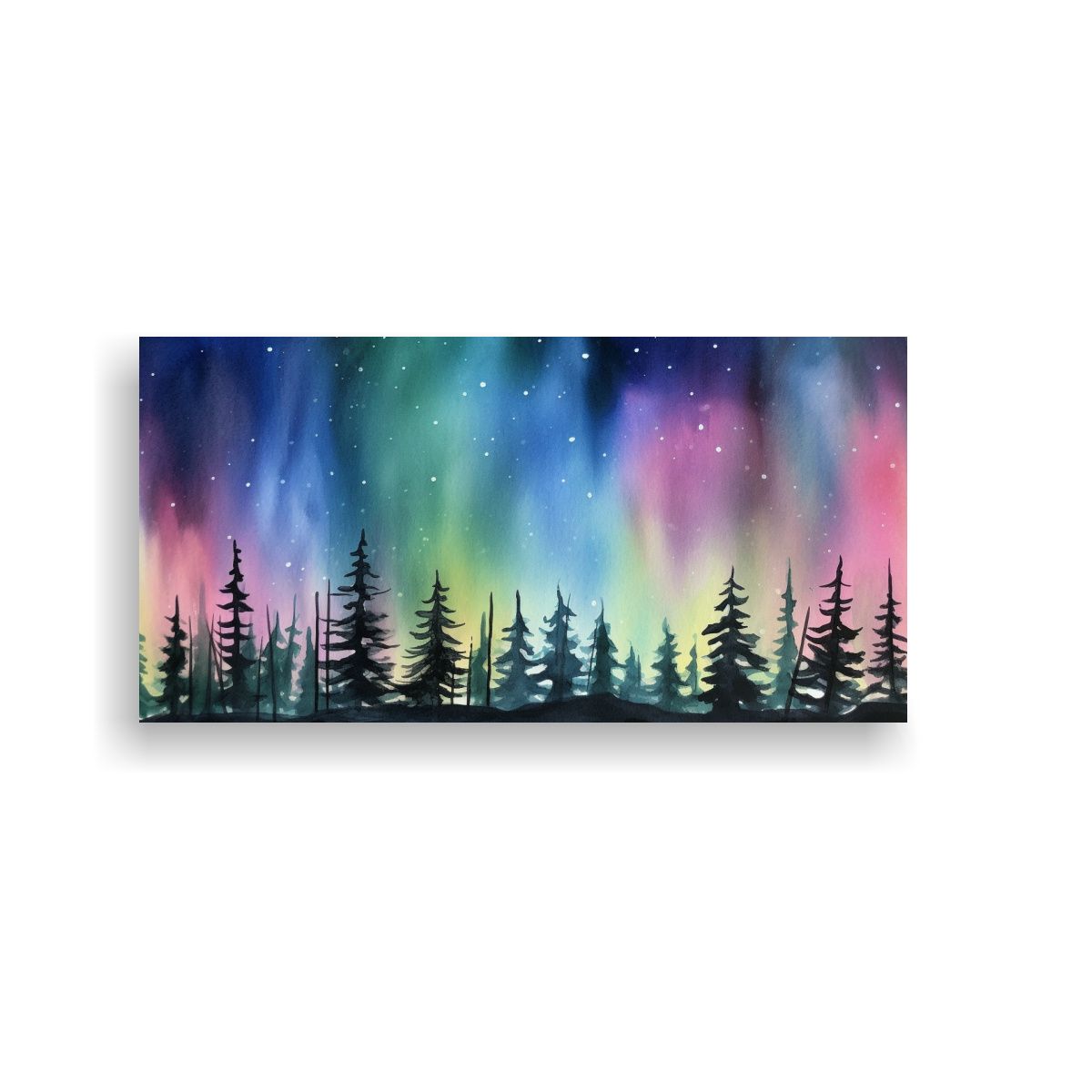 GENERICO - Diseño Llamativo En Acuarela Vibrante En Tonos 60x30 Cm