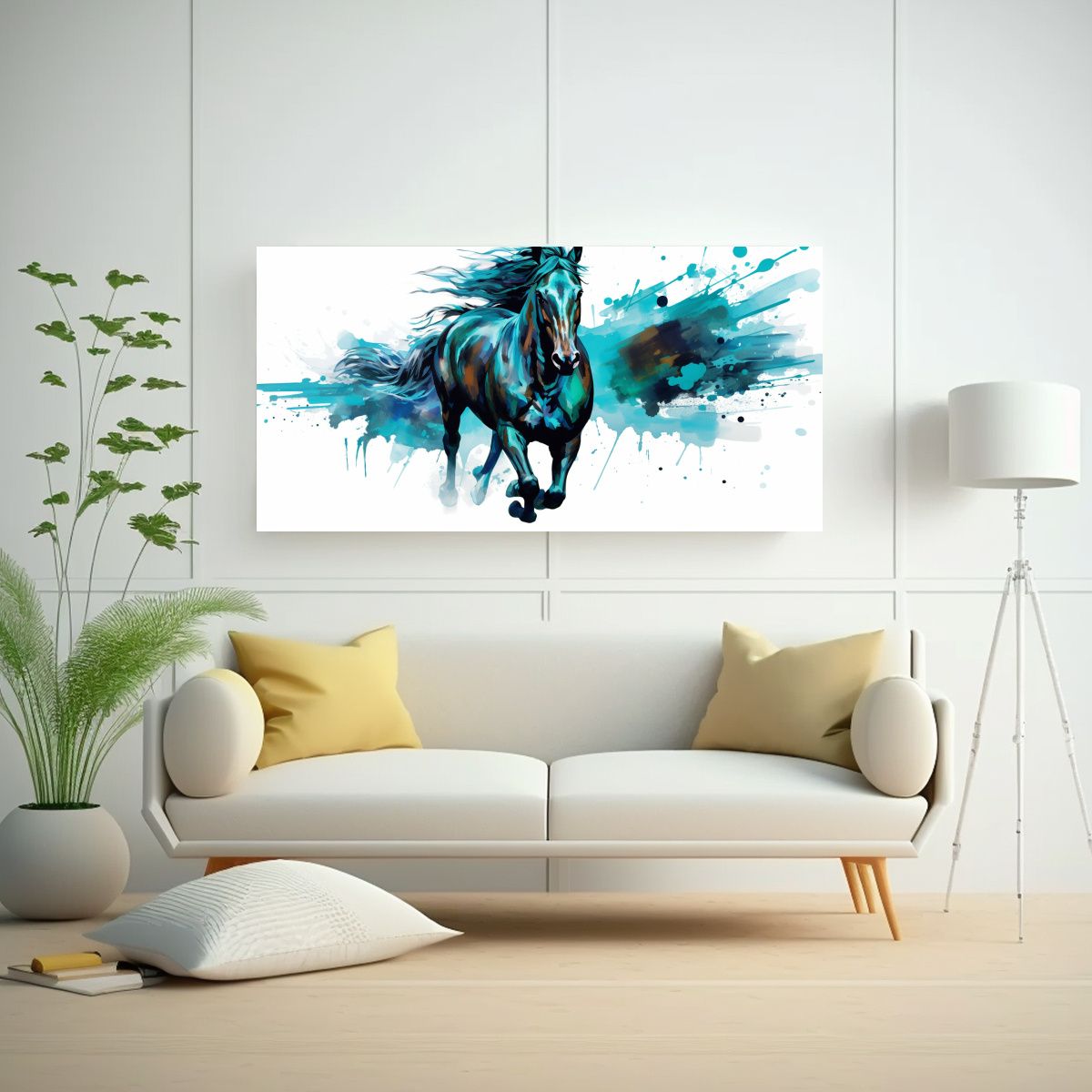 GENERICO - Pintura Decorativa De Caballo De Pura Sangre En 80x40 Cm