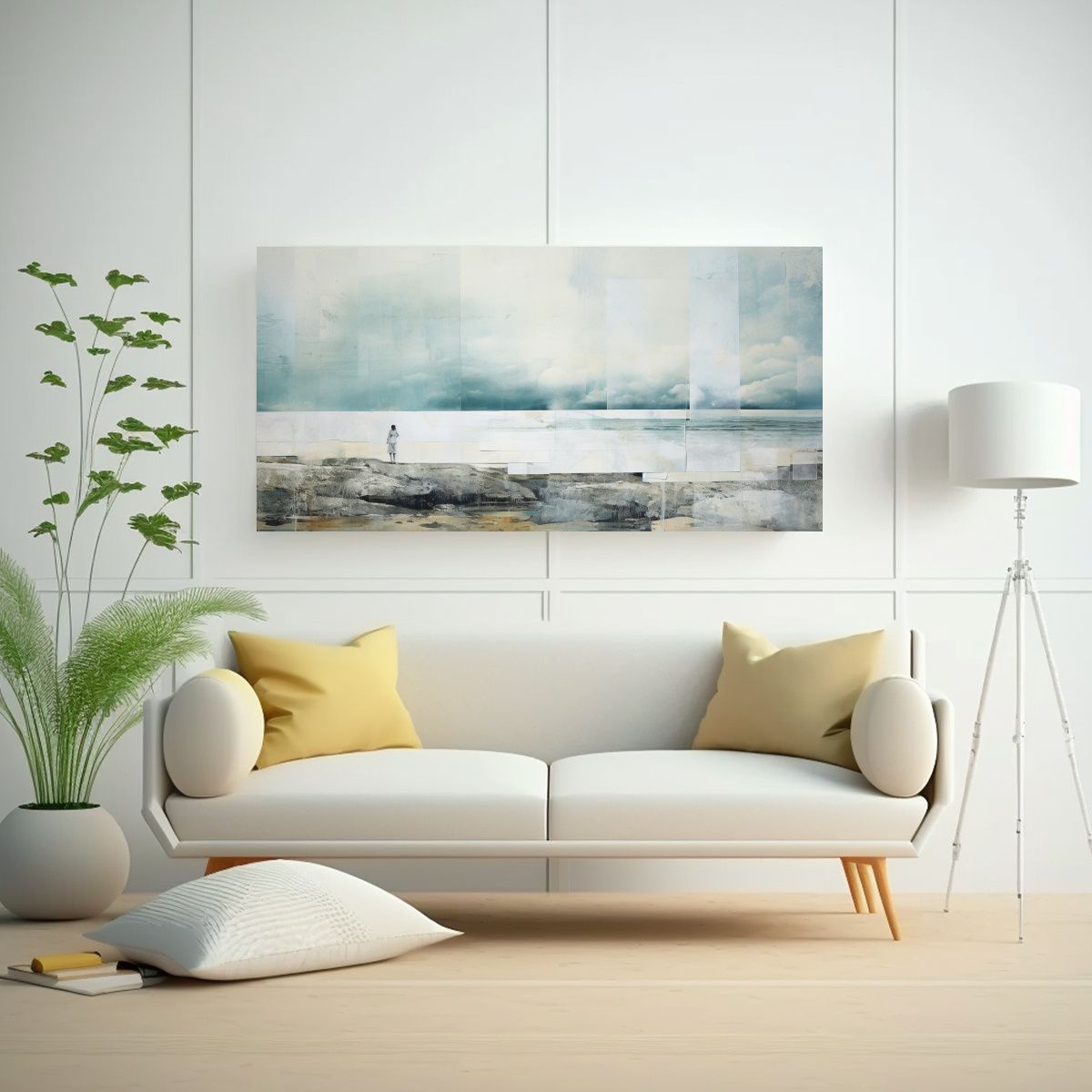 GENERICO - Pintura Canva Tela Sublimada Impactante Blanco 60x30 Cm