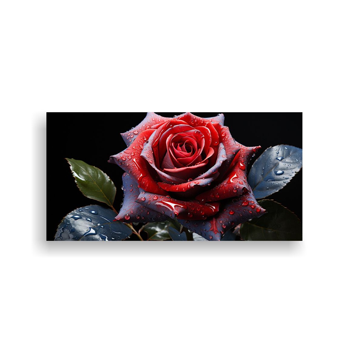 GENERICO - Cuadro Composición De Rosa Bonita Estilo Pop Art 80x40 Cm