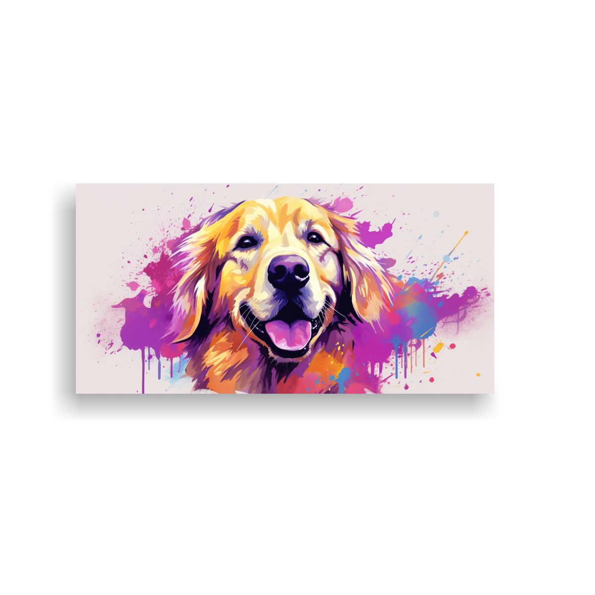 GENERICO - Pinturas Decorativas Modernas De Un Retriever En 80x40 Cm