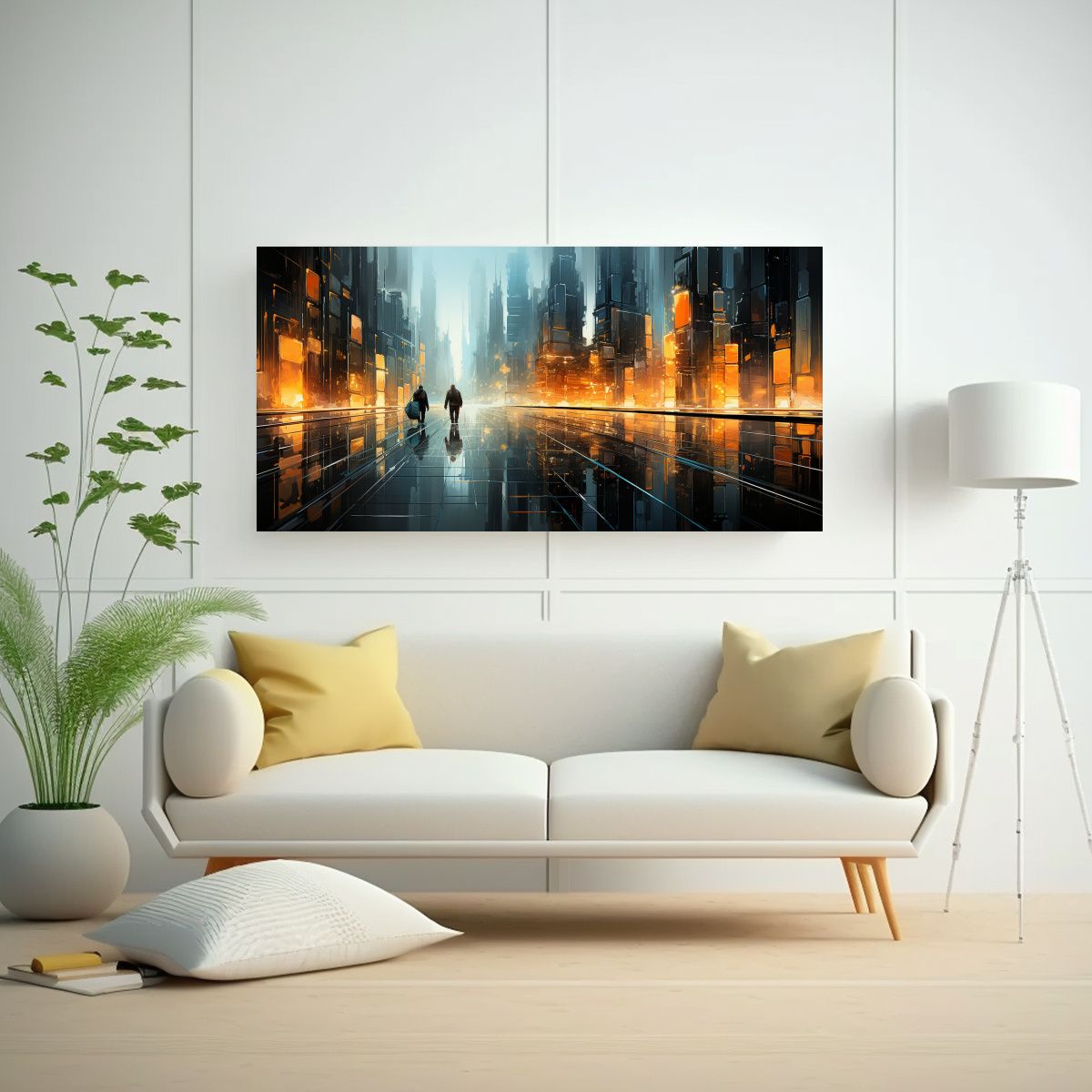 GENERICO - Pinturas Abstractas Minimalistas En Estilo 100x50 Cm