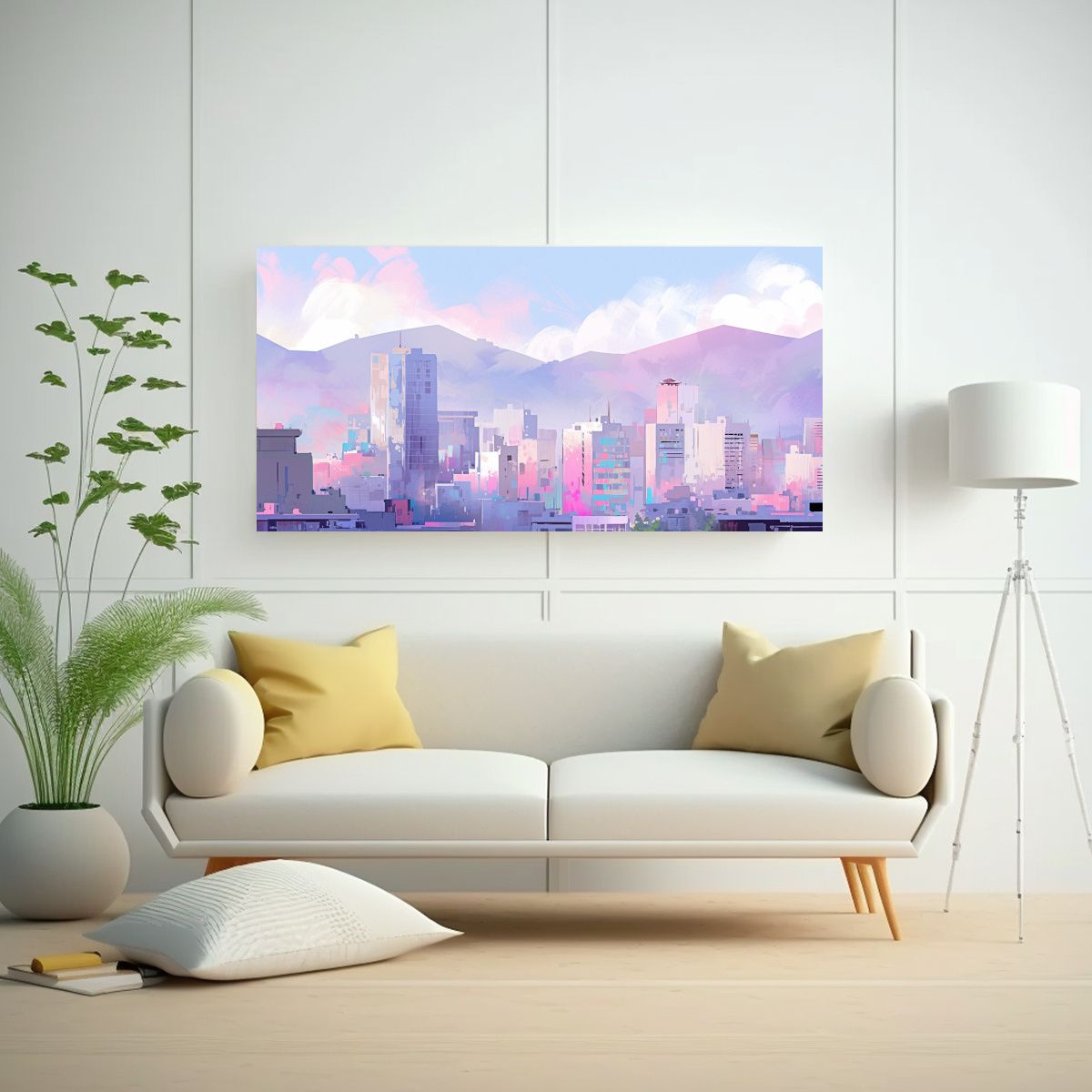 GENERICO - Pinturas Decorativas Alegres En Colores Pastel Y 60x30 Cm