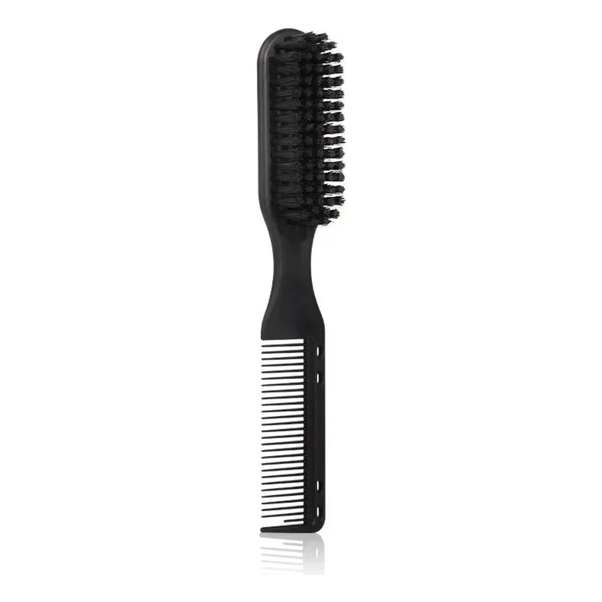 GENERICO - Peine Y Cepillo Fade Barba Barberia Con Peineta 2 En 1 Negro