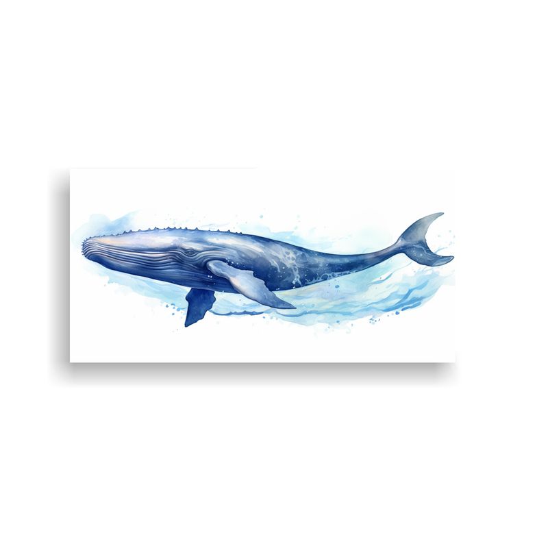 GENERICO - Cuadro Surrealista Tela Bastidor Ballena 60x30 Cm