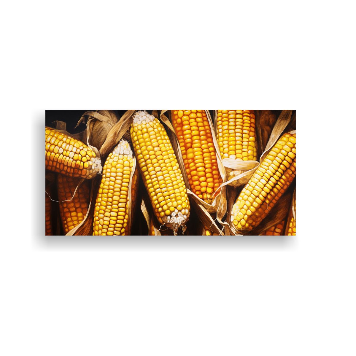 GENERICO - Cuadro Abstracto Detalle Alto Con Maíz En 100x50 Cm
