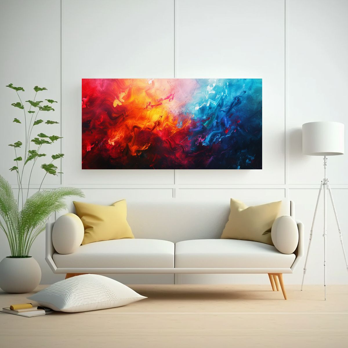 GENERICO - Cuadro Colores Vibrantes Para Decoración De 3 100x50 Cm