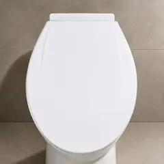 HOMESTAR - Tapa asiento WC redonda universal blanca