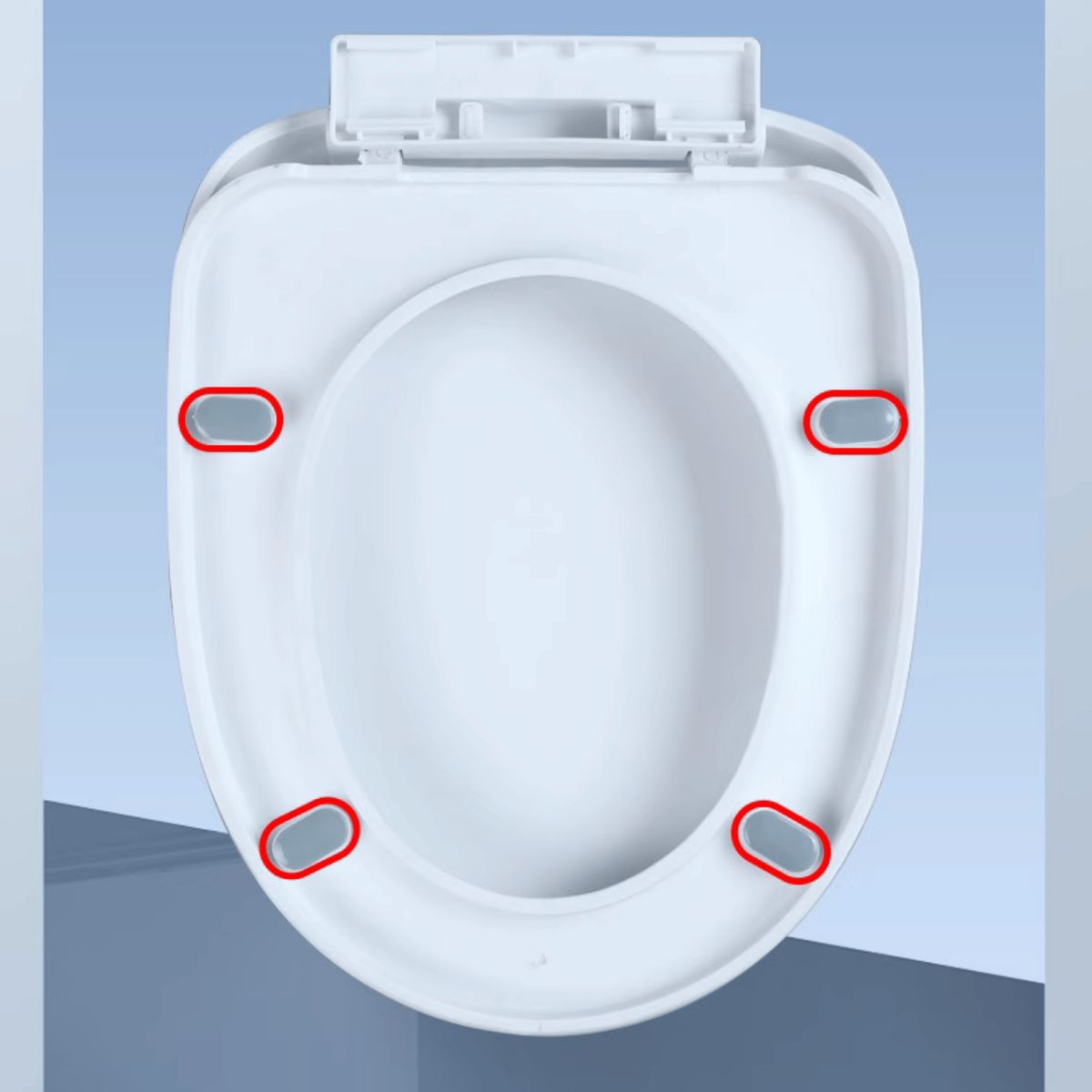 HOMESTAR - Asiento Redondo Tapas WC Universal Plastico Blanco