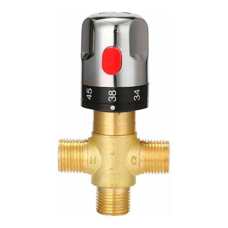GENERICO - Válvula Mezcladora Termostática Ajustable 3baño Latón Agua