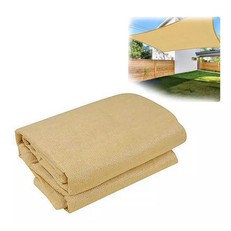 GENERICO - Malla Sombra De 6x4m Tasa Sombreado 95% Toldo Sombra Beige