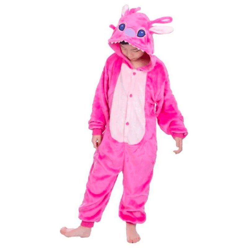 GENERICO - Disfraz Infantil Pijama Stitch  Rosado Angel Talla 4 Niño