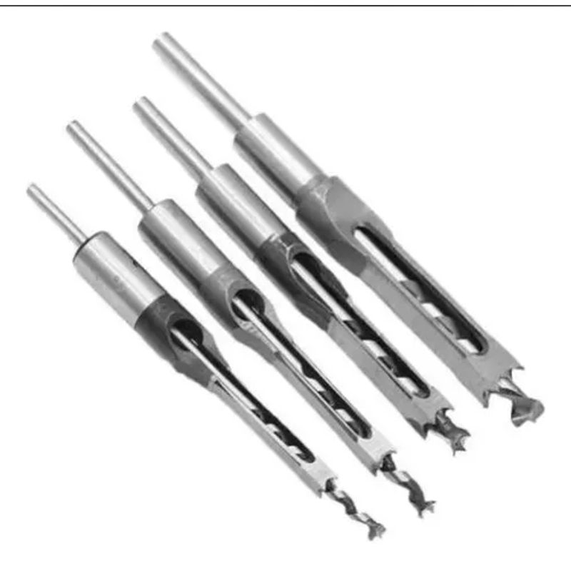 GENERICO - Broca Para Agujeros Cuadrado 4 Pcs