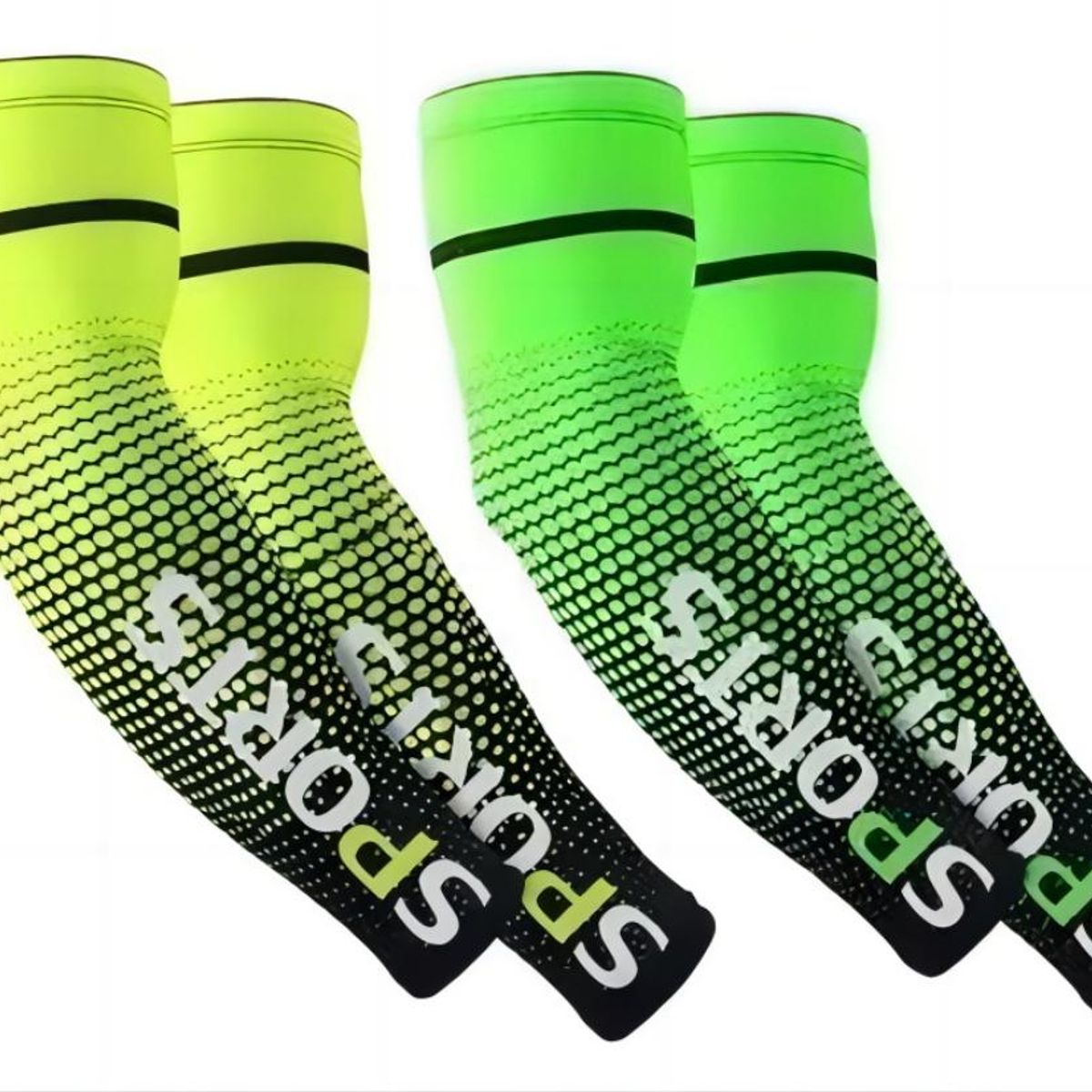 GENERICO - 2 Par Mangas Bike Compresión Protección Uv Ciclismo Deporte