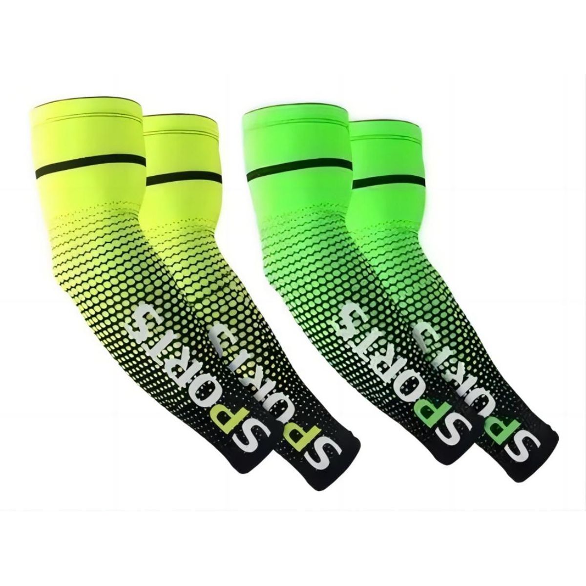 GENERICO - 2 Par Mangas Bike Compresión Protección Uv Ciclismo Deporte