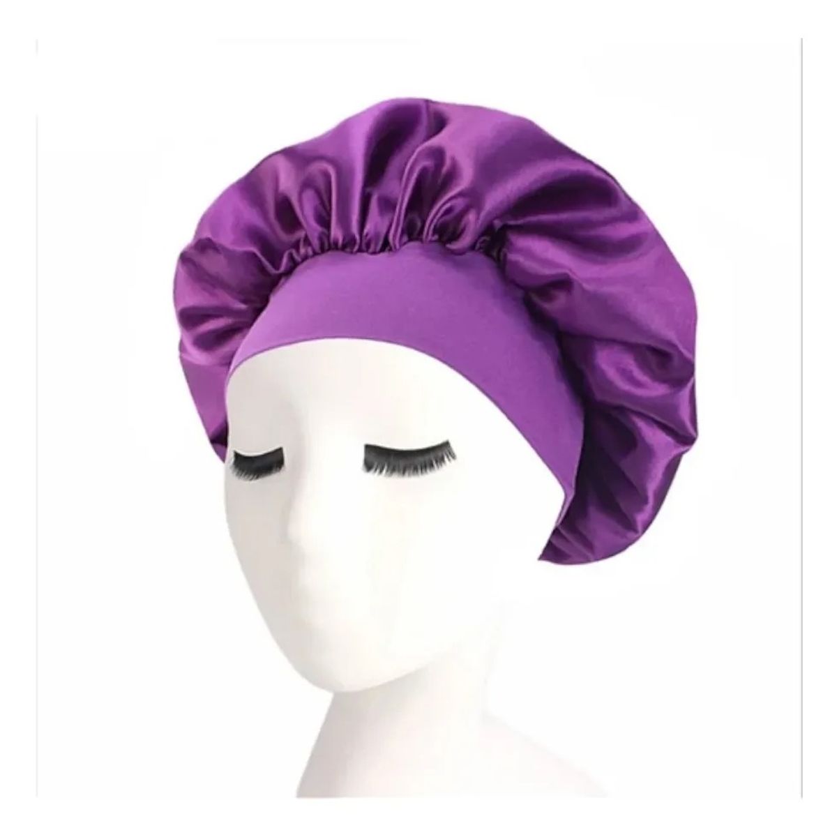 GENERICO - Gorro De Satin Cuida Peinado Dormir Antienredante Cabello Morado