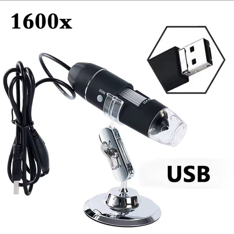 GENERICO - Microscopio Digital electronico Usb 1600x