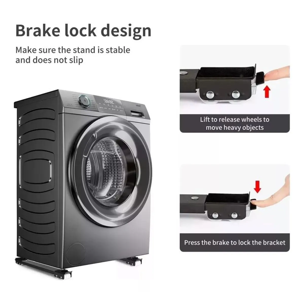 GENERICO - Soporte Ajustable Base Ruedas Estufa Lavadora Refrigerador