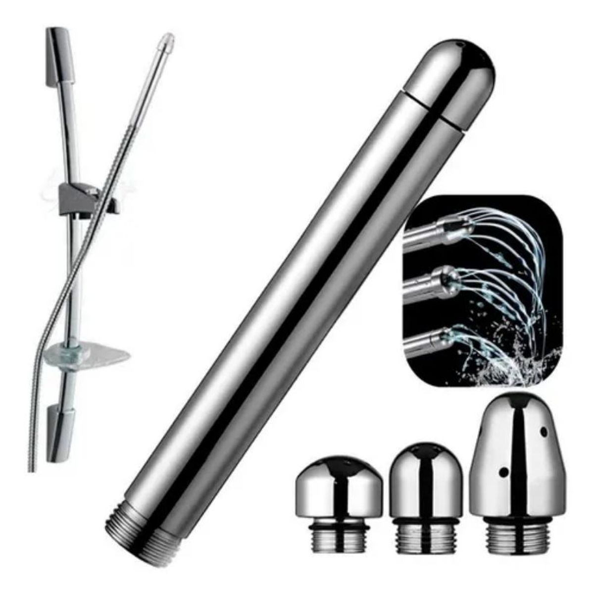 GENERICO - Ducha Anal Vaginal Enema Para Lavado Enjuague 3 Cabezales