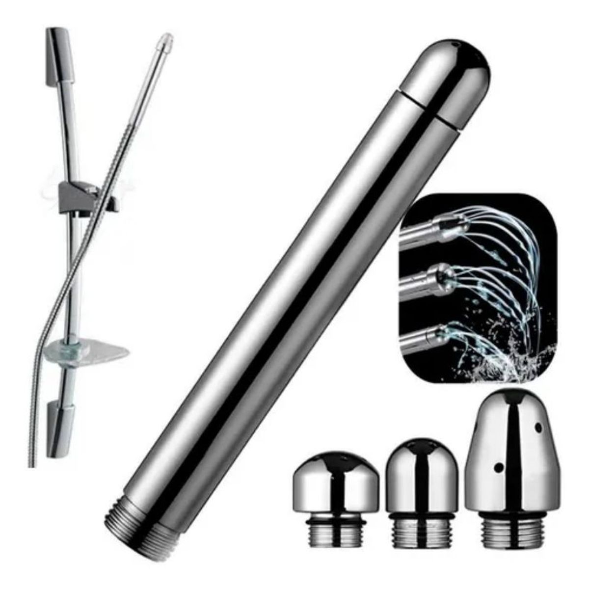 GENERICO - Ducha Anal Vaginal Enema Para Lavado Enjuague 3 Cabezales